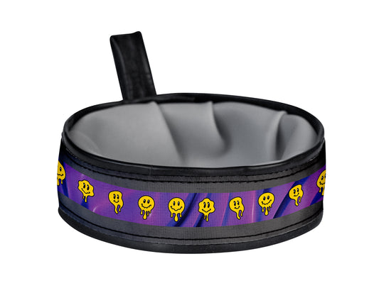 Collapsable Travel Dog Bowl-Melting Faces